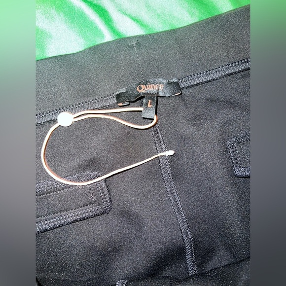 NWOT Quince Black Ultra Stretch Ponte Straight Leg Pants size Large - Picture 7 of 9